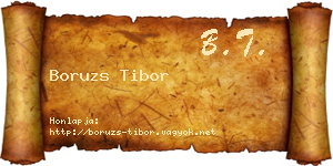 Boruzs Tibor névjegykártya